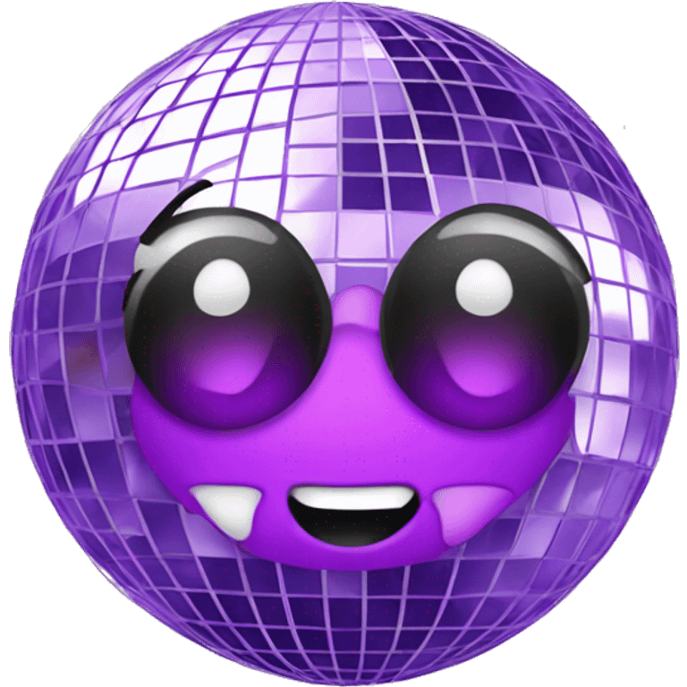 Disco ball with Purple Heart  emoji