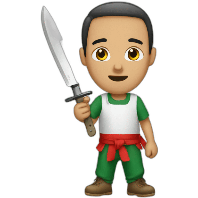 An Algerian with a knife emoji