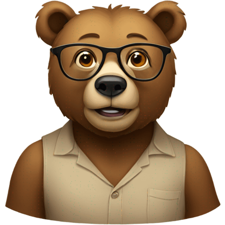 bespectacled bear emoji