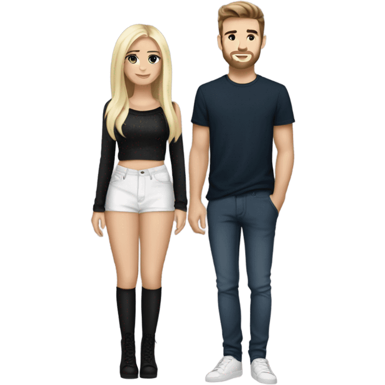 blonde girl with liam payne  emoji