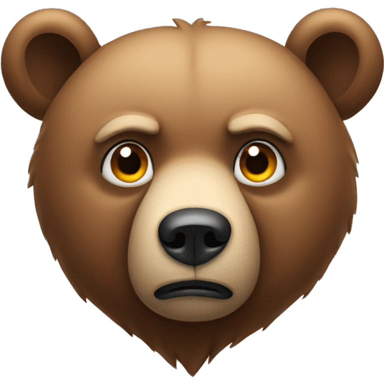 a bear looking sad emoji