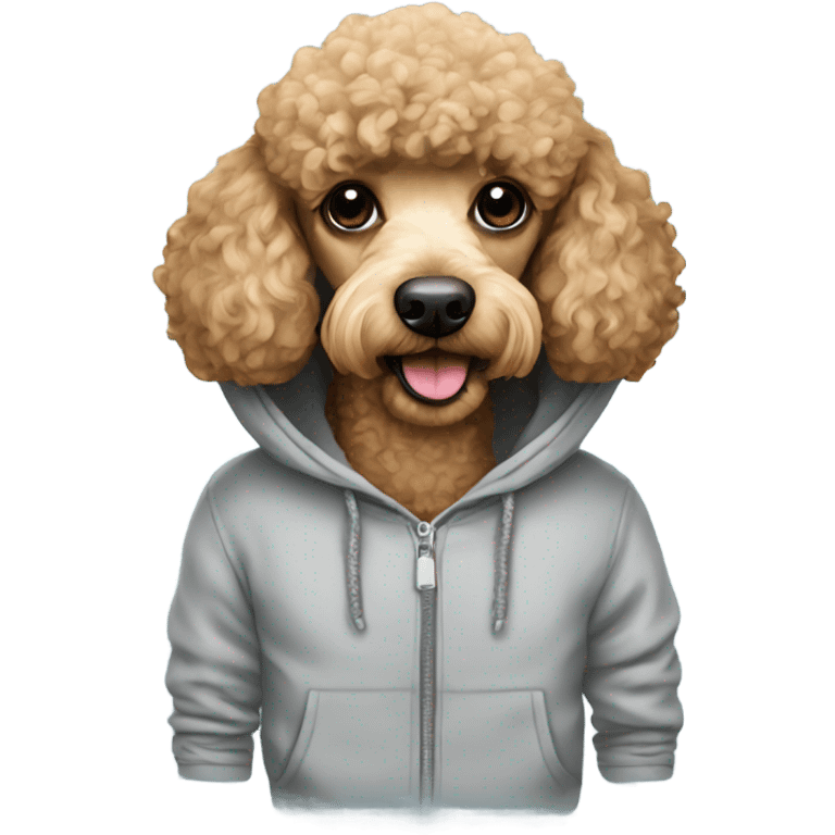 Poodle with hoody emoji