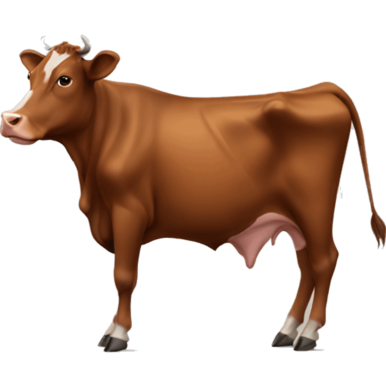 Plain brown cow emoji