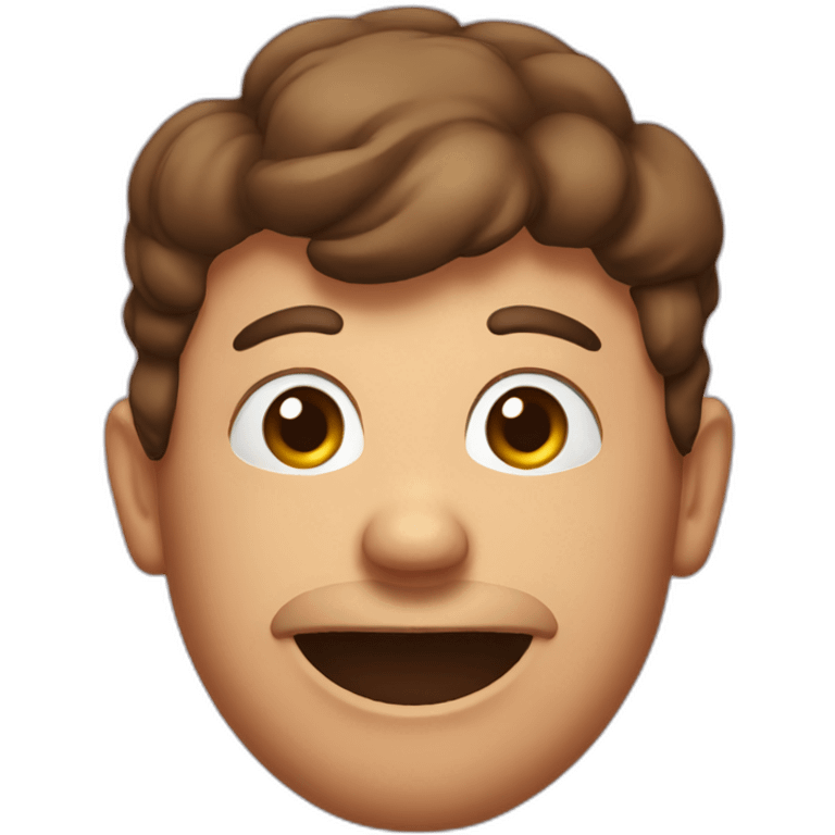 the big head of a big beef emoji