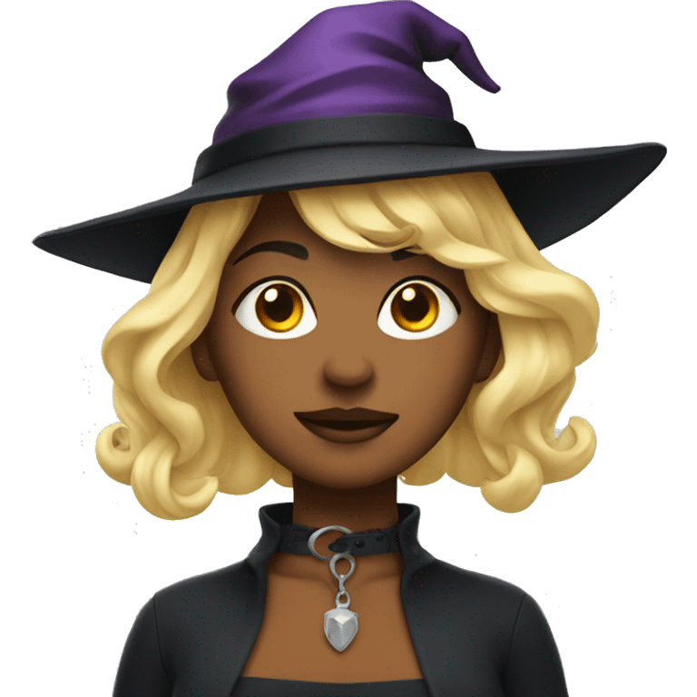 Witch with a choker emoji