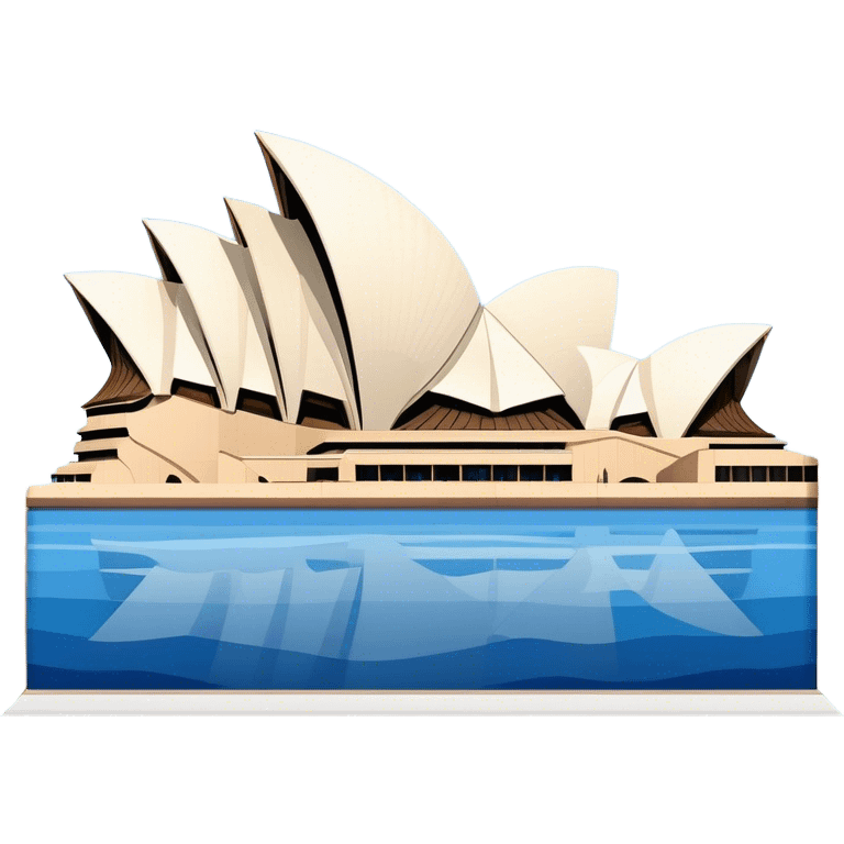 Cinematic Realistic Sydney Opera House Landmark Emoji, depicted with its iconic sail‚Äêlike design set against a clear blue sky, rendered with crisp architectural detail and dynamic lighting. emoji