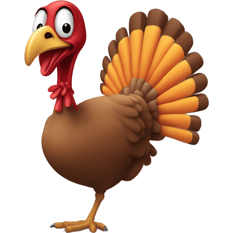 Cartoon Turkey dancing emoji