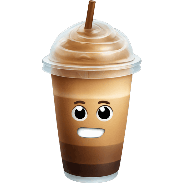 An iced coffee emoji