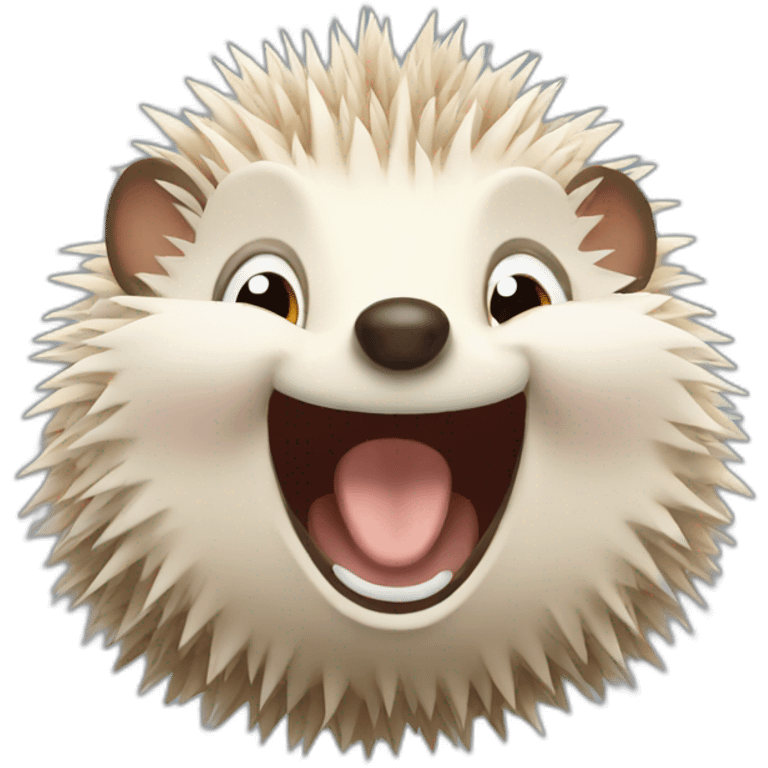 hedgehog laughing emoji