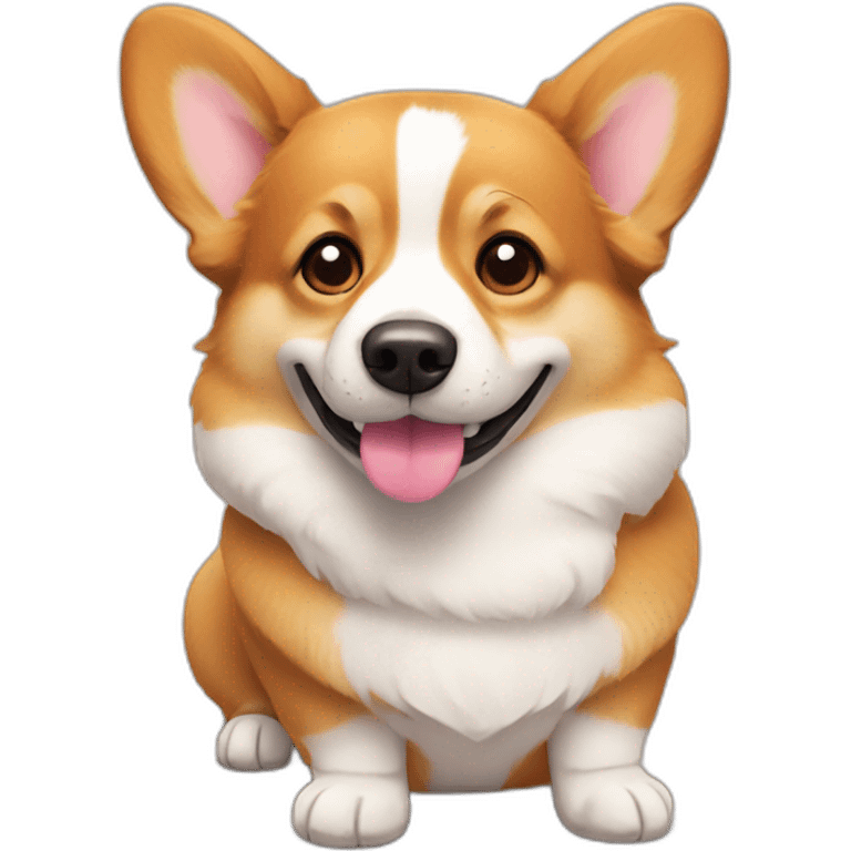 Corgi with heart-eyes emoji