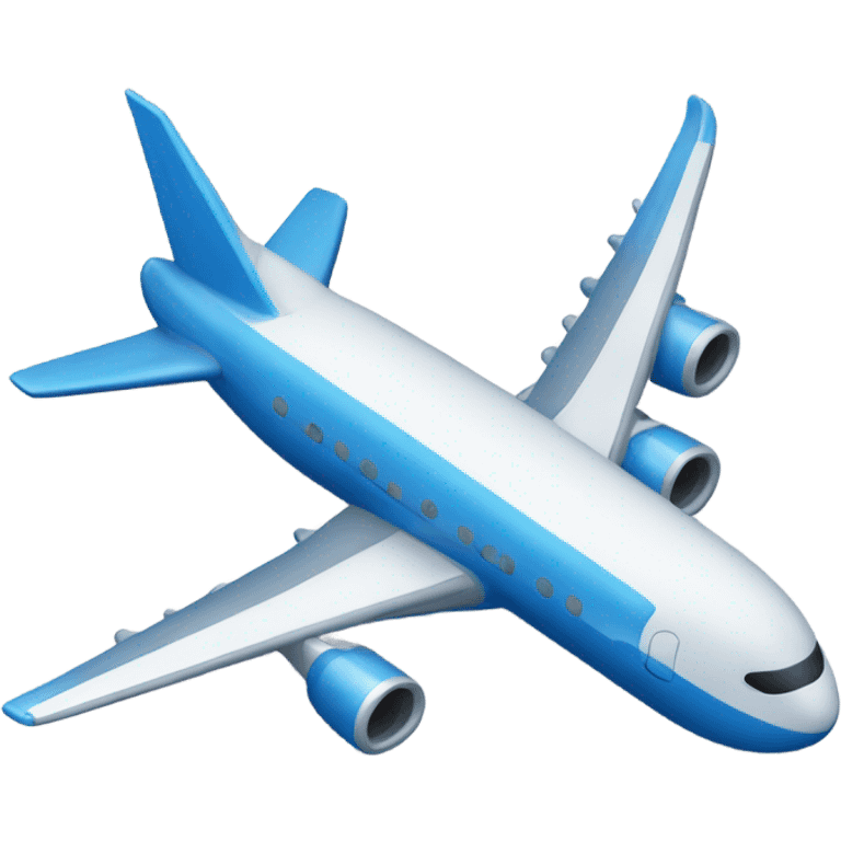 Blue airplane emoji