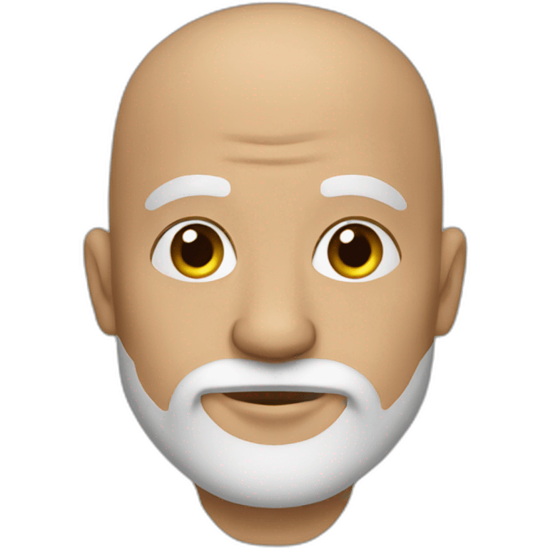 a bald and bearded man emoji