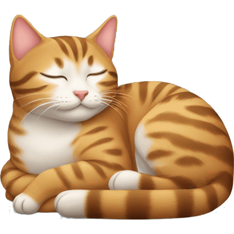 Tabby cat sleeping emoji