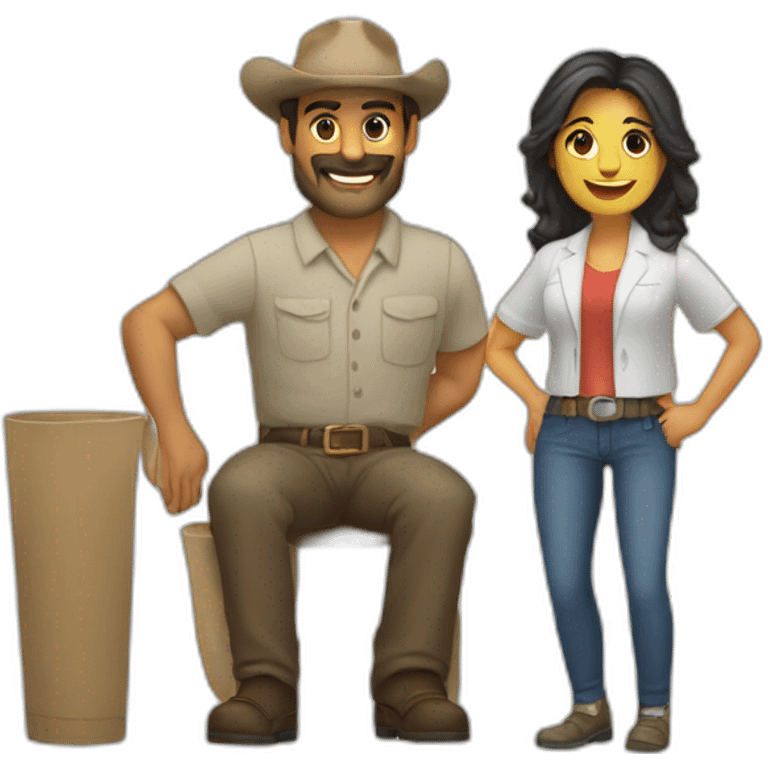 Hombre y mujer acostados emoji