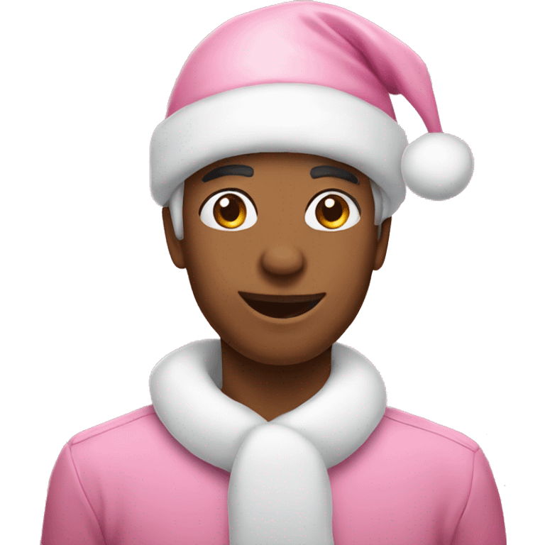 Pink Christmas emoji