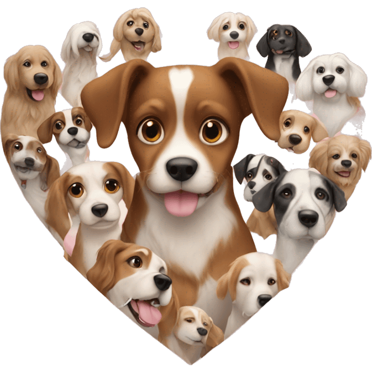 Heart Made Out of dogs  emoji