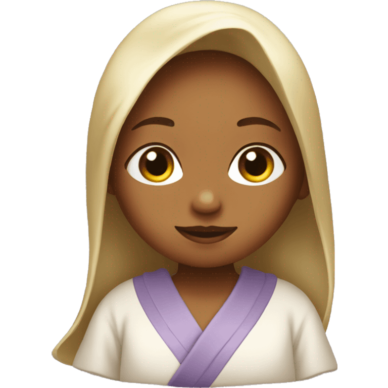 Girl in a silk robe emoji