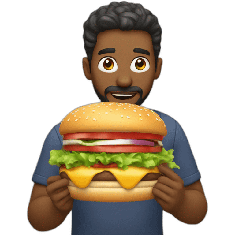 Abdu Rozik eating Burger emoji