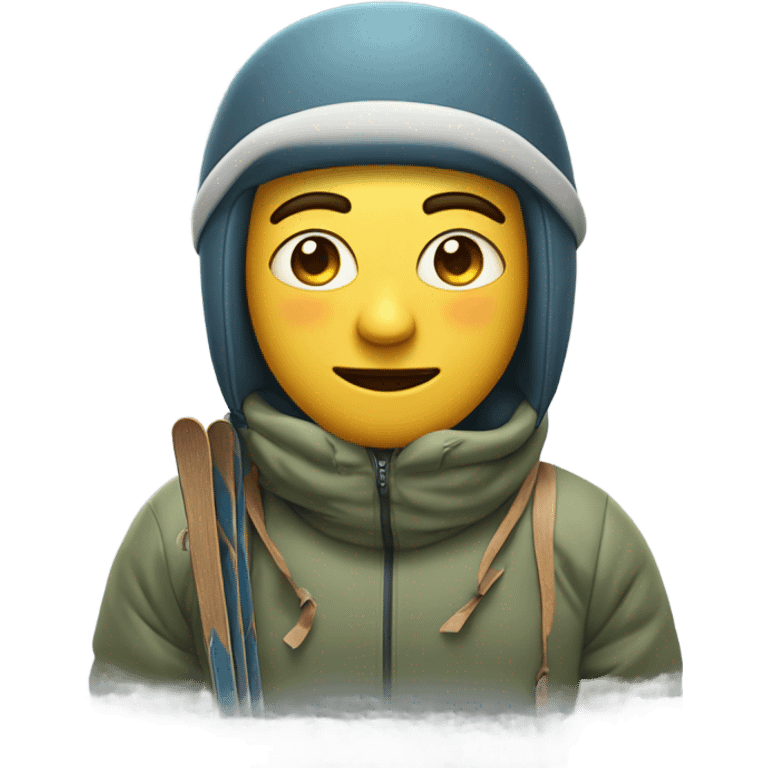 Skier with a fever emoji