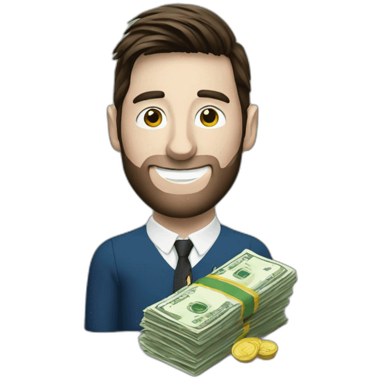 messi with money emoji