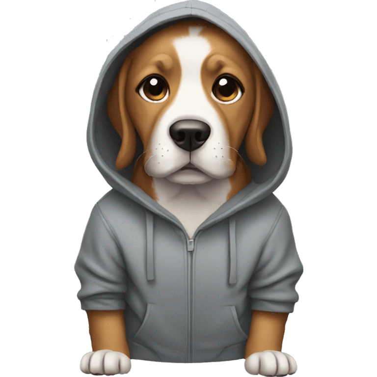 Dog wearing hoodie  emoji