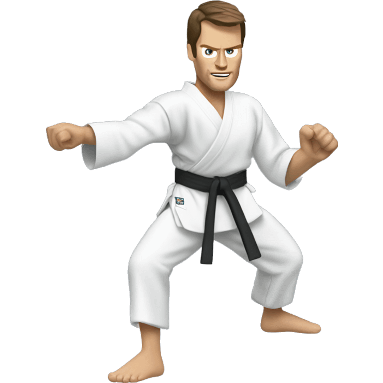 Tom brady doing karate emoji