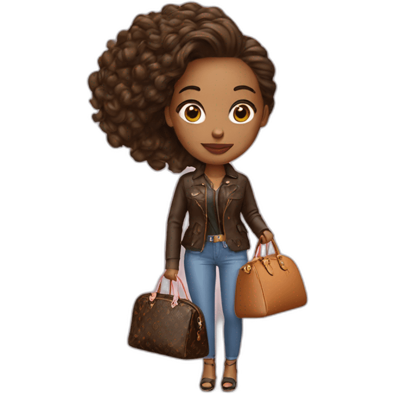 Woman with Louis Vuitton bag  emoji