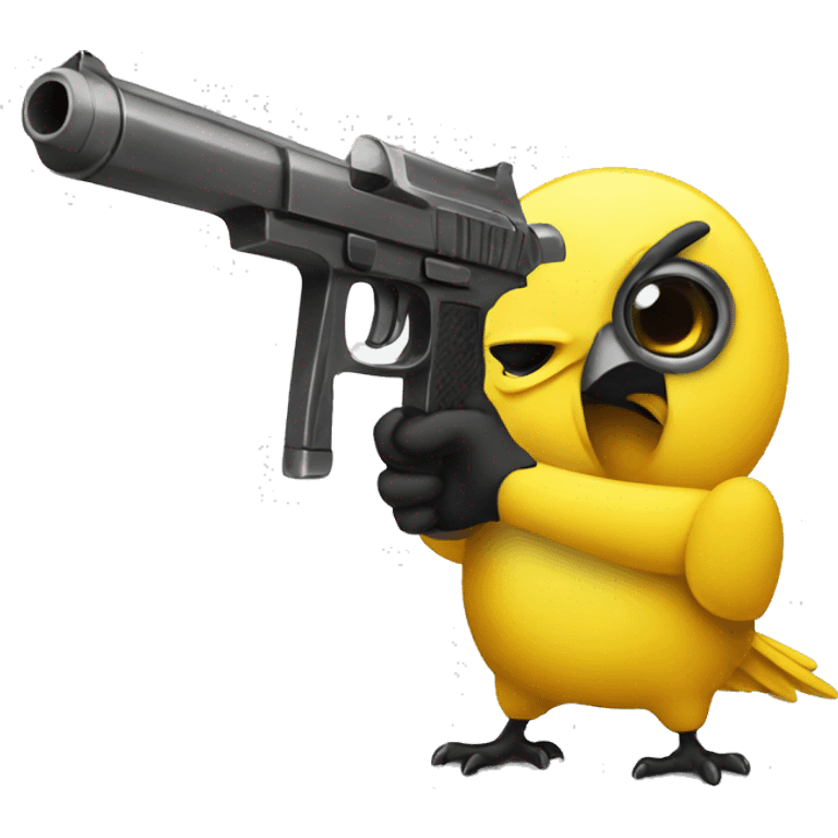 canary with a gun emoji