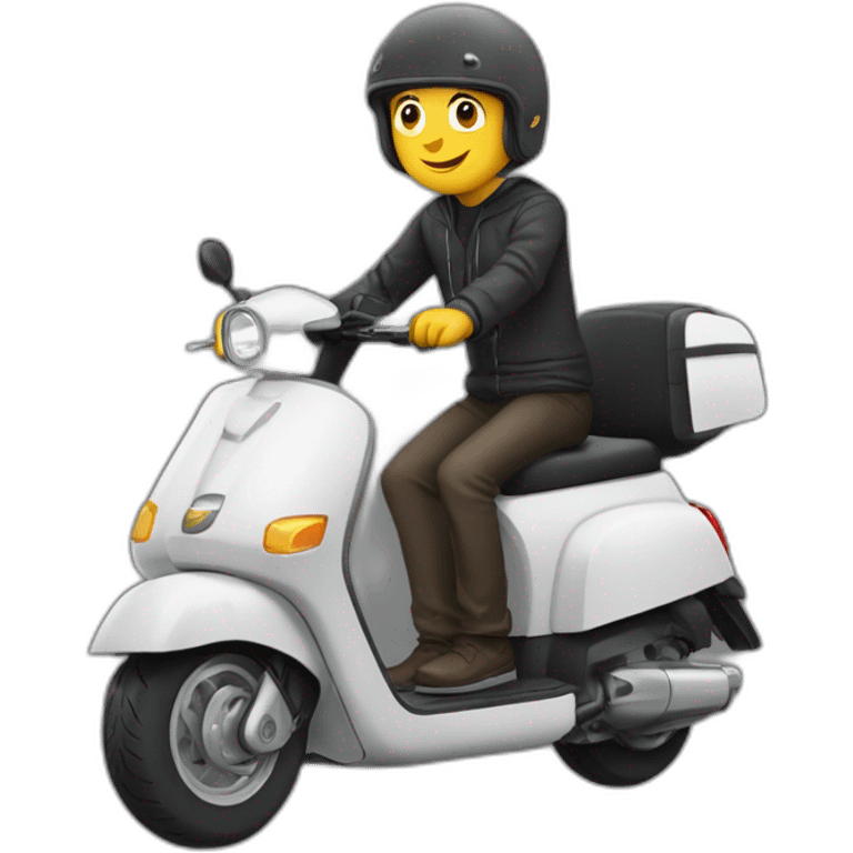 Zemmour sur un scooter en roue arrière emoji