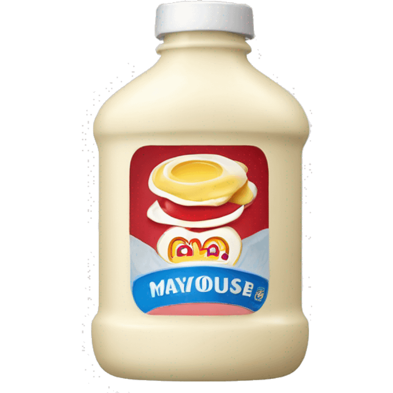 Bottle of Mayonnaise red caps emoji