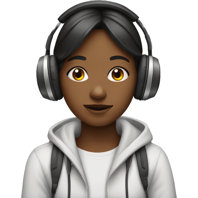 Girl with headphones emoji