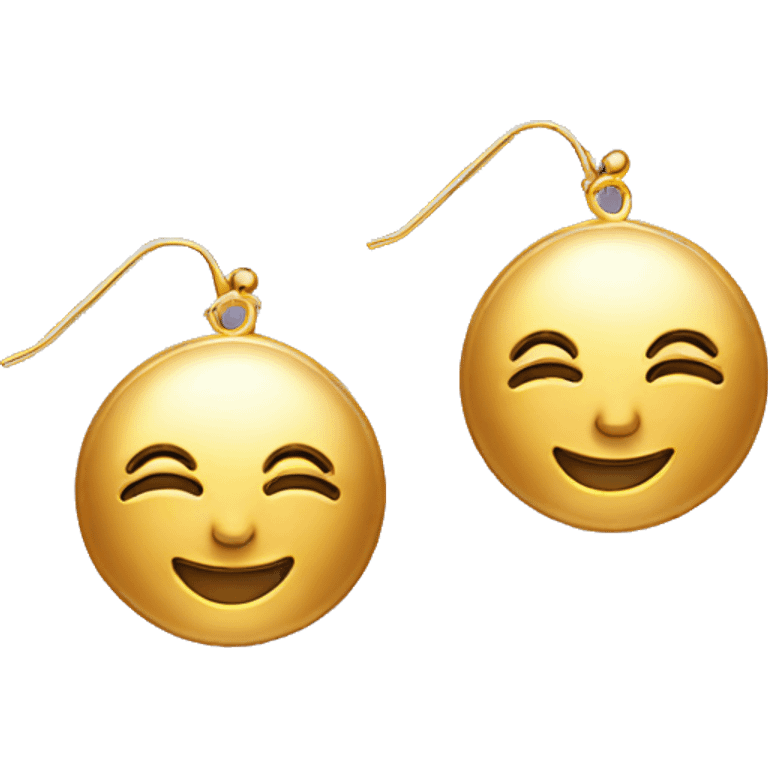 Cute gold Earrings  emoji