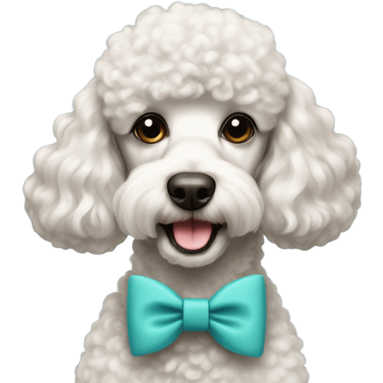 Poodle with a bow tie emoji