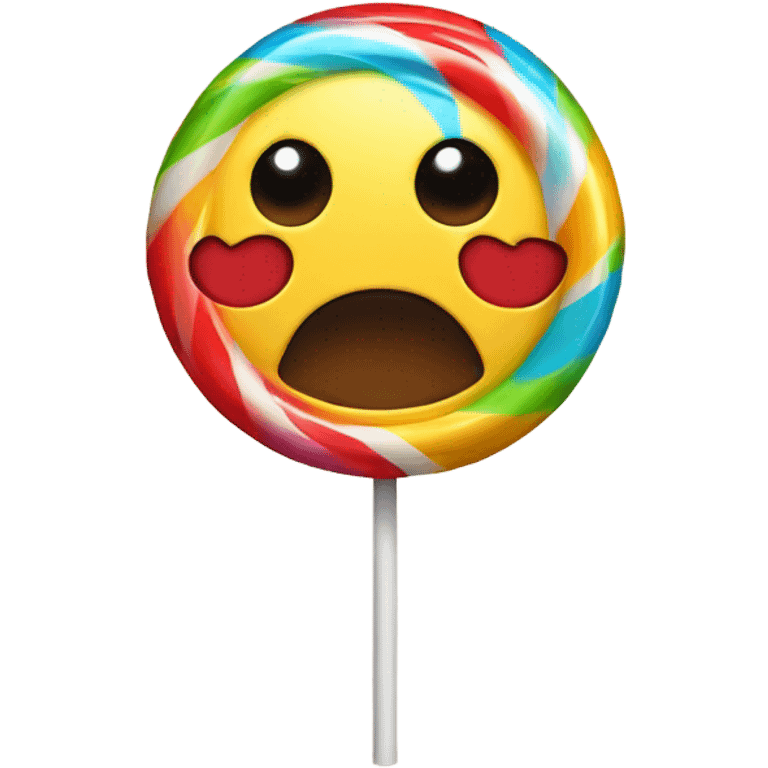 Lollipop with smiley face  emoji