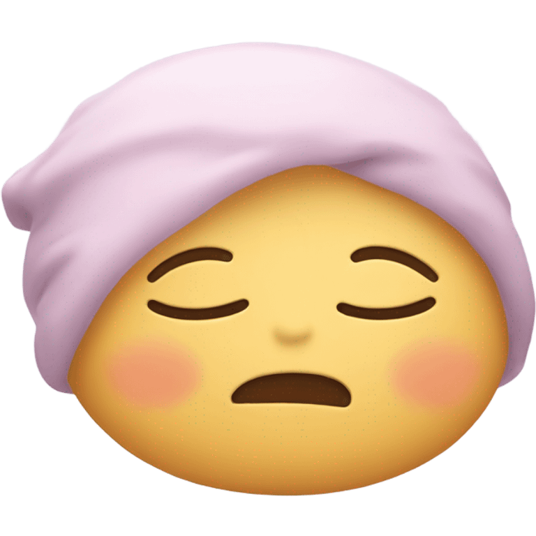 Pastel sleep emoji with zzz emoji