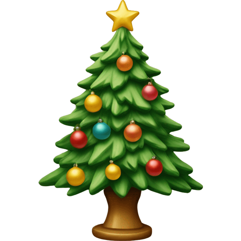 Vintage Christmas tree emoji