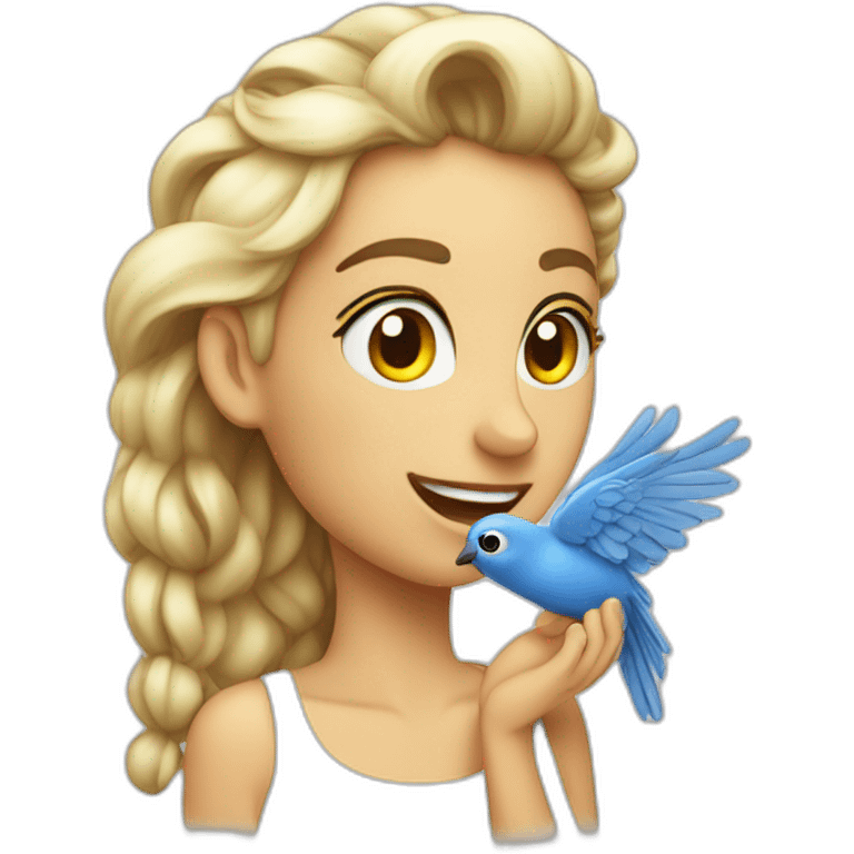 Oiseau avec shampoing emoji