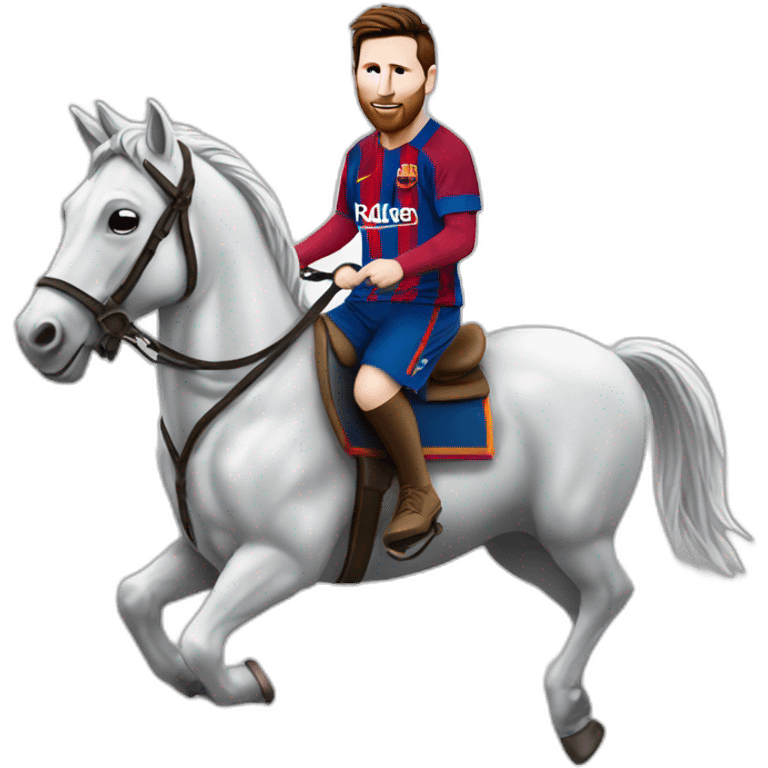 messi sur un cheval  emoji