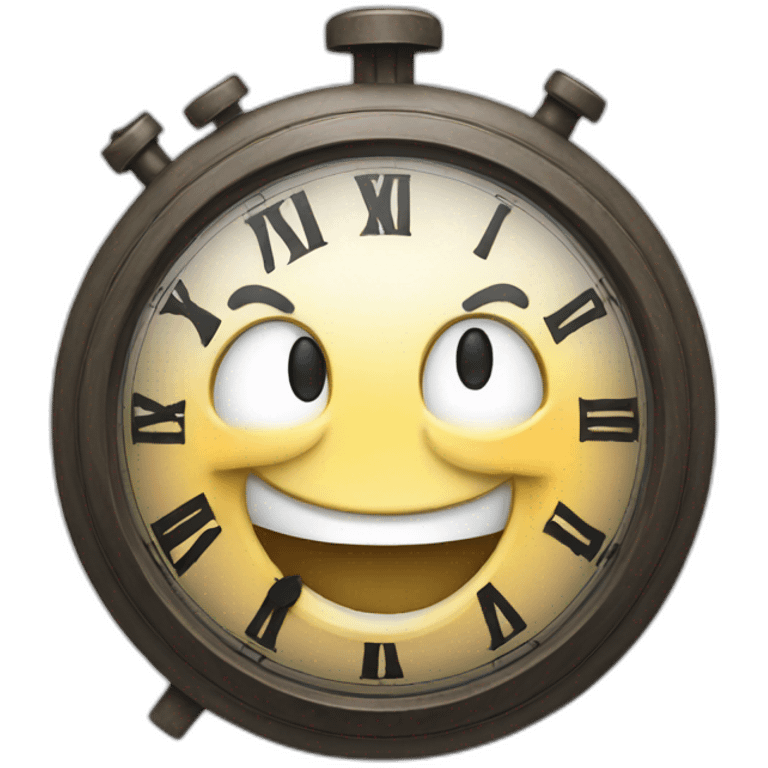 clock-laughing emoji