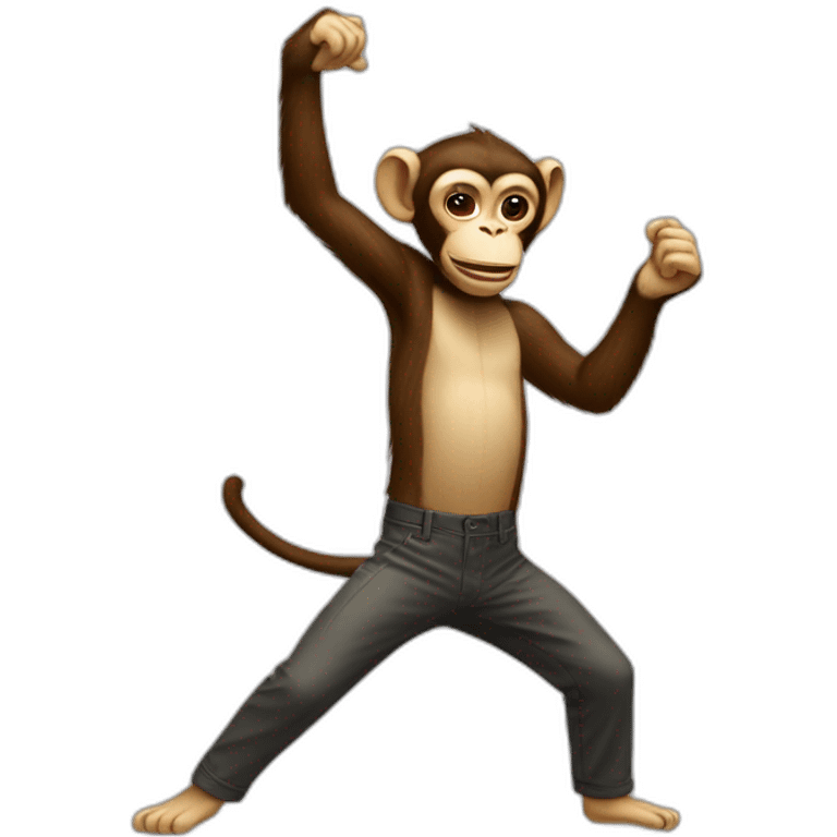 Monkey dancing macarena emoji