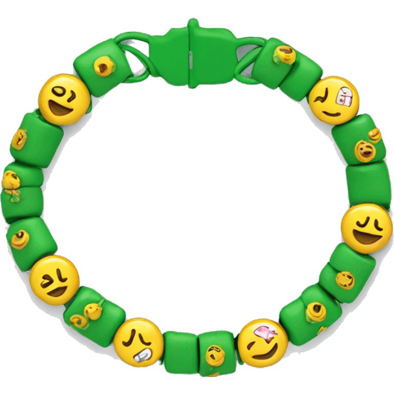 bracelet vert emoji