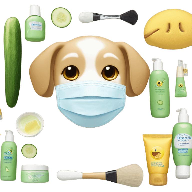 Dog doing skincare emoji