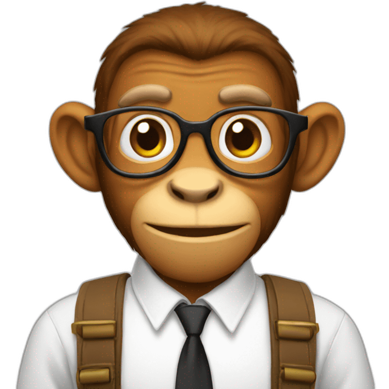 monkey-nerd emoji