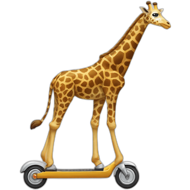 Giraffe sur une trottinette emoji