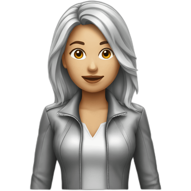 women-with-silver-jacket emoji