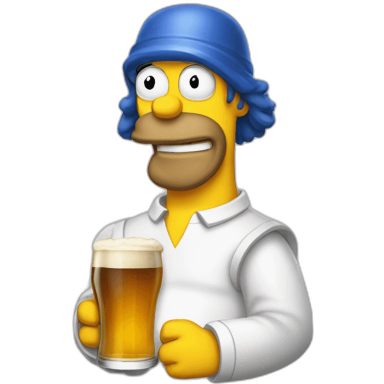 Homer avec une biere emoji