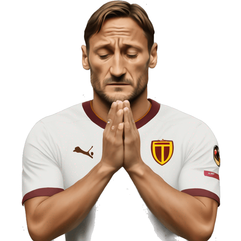 Francesco Totti praying with joined hands emoji