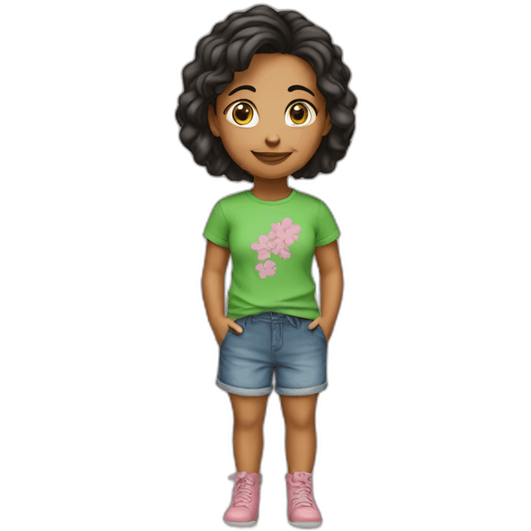 girl #3 t-shirt emoji