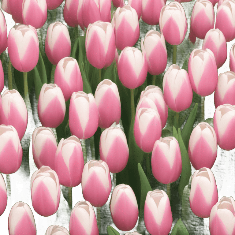 Pink and white tulips emoji