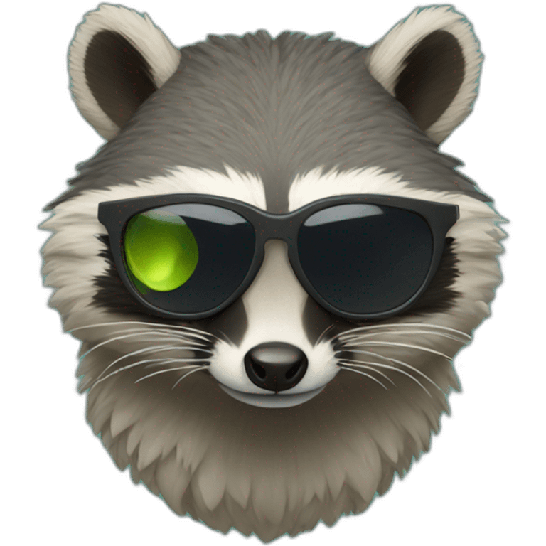 Raccon with pit viper sunglasses  emoji